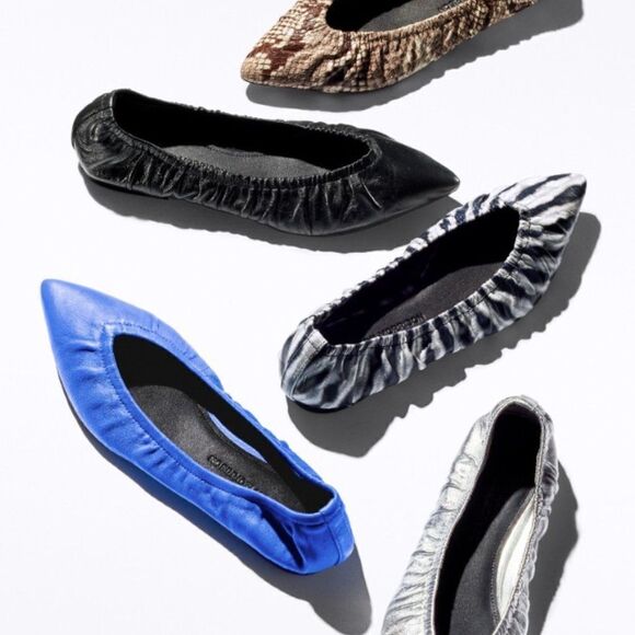 🆕️ Sigerson Morrison Lahela Ruched Pointed Toe Flats in Tie Dye Sz 36 - Picture 3 of 12